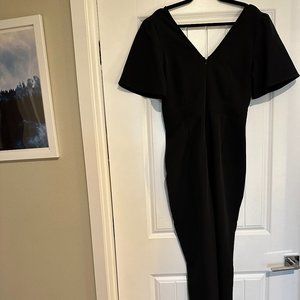 Short Sleeve V-Neck Jumpsuit